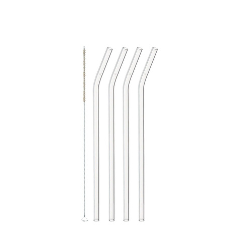 Zestaw 4 słomek szklanych 23cm CIAO