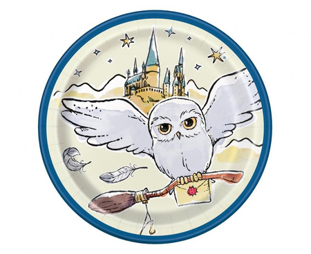 #ZTA Talerzyki papierowe HARRY POTTER 7" , 8 szt.