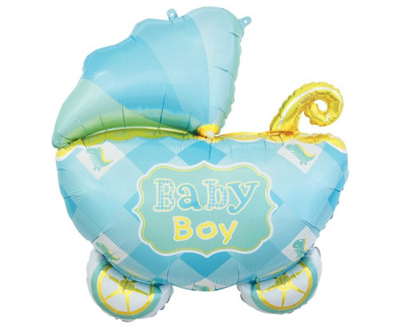 #BFK Balon foliowy Wózek, niebieski, 60 cm
