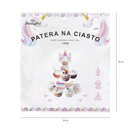 Patera na muffinki JEDNOROŻEC 41x34cm DIY Party Pal