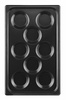 Blacha do jajek sadzonych, z powłoką nieprzywierającą, HENDI, GN 1/1, czarny, 530x325x(H)26mm Wariant podstawowy