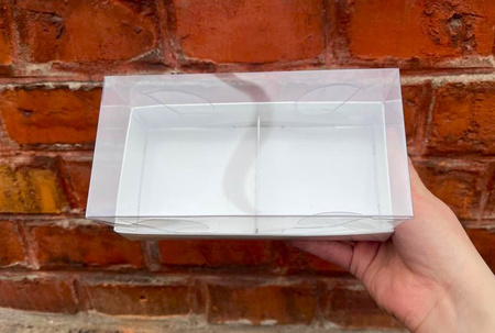 Pudełko na 2 monoporcje 17,5X8,5X7,5 cm PERŁOWE BIAŁE