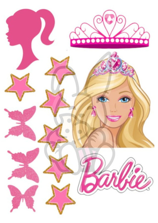 Wydruk jadalny, opłatek na tort BARBIE WZ. I