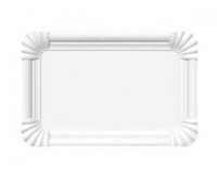 #ZTA Talerzyki papierowe White, 13x20 cm,  100 szt.