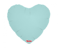 #BFK Balon Ibrex Hel, serce 14", Pastel Blue, 5 szt.