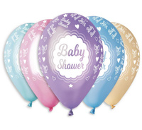 #BL Balony Premium Baby shower, metaliczne, 12 cali / 5 szt.