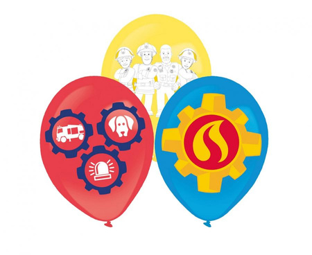 #BL Balony lateksowe 11" Strażak Sam, 6 szt.