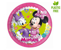 #ZTA Talerzyki papierowe Minnie Happy Helpers (Disney), next generation, 20cm, 8 szt. (plastic-free) KK
