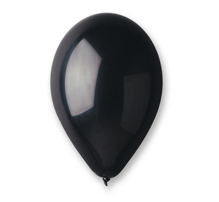 #BL Balony GM90 metal 10" - czarne 65/ 100 szt.