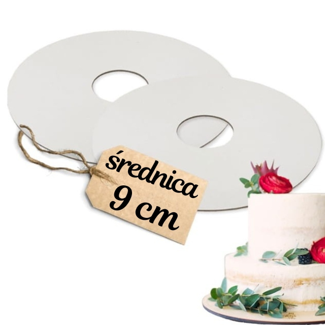 Okrągły podkład między piętra tortu 9 cm widok z góry