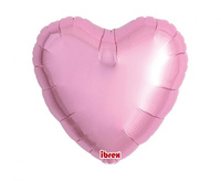 #BFK Balon Ibrex Hel, serce 18", Metallic Pink, 5 szt.
