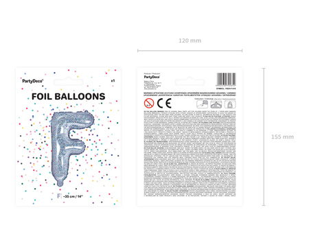 Balon foliowy Cyfra ''7'', 35cm, holograficzny