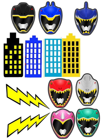 Opłatek na tort POWER RANGERS WZ.III
