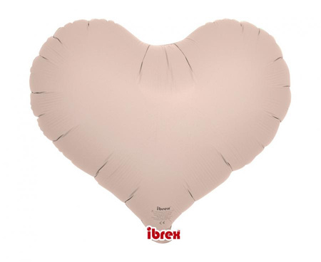 #BFK Balon Ibrex Hel, serce Jelly 14", Shell Pink, 5 szt.