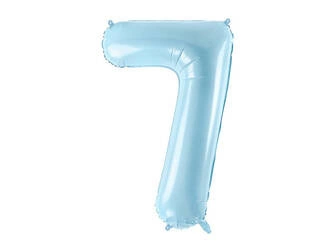 Balon foliowy Cyfra ''7'', 86cm, jasny niebieski Party Deco