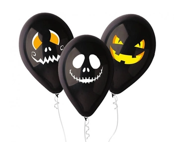#BL Balony Gemar 12", pastel premium "halloweenowe twarze", 3szt.
