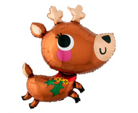 #BFK Balon foliowy SHP - "Uroczy Renifer" 76x76 cm, zapakowany