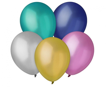 #BL Balony Decomex 9", metallic Assorted, 100 szt.