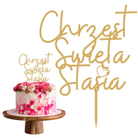 Topper na tort CHRZEST ŚWIĘTY WZ.VI