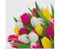 #ZSE Serwetki papierowe PAW Tulipany, 33x33 cm, 20 szt.
