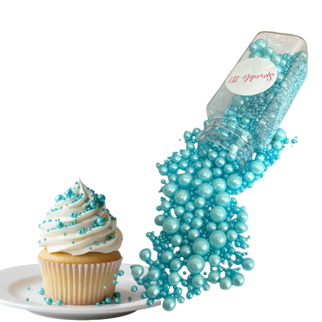 Posypka cukrowa BLUE BUBBLES mix 100 g Sprinkle It! w opakowaniu