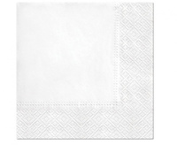 #ZSE Serwetki PAW gładkie jednokolorowe Białe 33x33 cm / 20 szt.