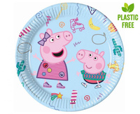 #ZTA Talerzyki papierowe Peppa Pig (Hasbro), next generation, 23 cm, 8 szt. (plastic-free)