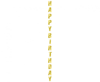 #DEI Dekoracja pionowa B&C Happy Birthday, złota, 170 cm KK