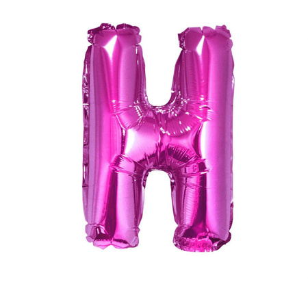 #BFK Balon foliowy "Litera H", różowa, 35 cm KK