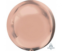 #BFK Balon foliowy 15" ORBZ - kula różowo-złota (niepakowany)