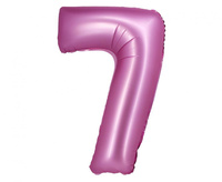 #BFC26 Balon foliowy B&C, Cyfra 7, satynowa różowa, 76 cm