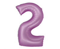 #BFC32 Balon foliowy Smart, Cyfra 2, lawendowa matowa, 76 cm KK