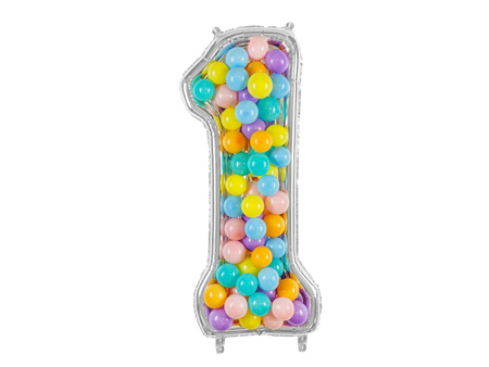 Balon foliowy Cyfra ''5'', 72cm, beż