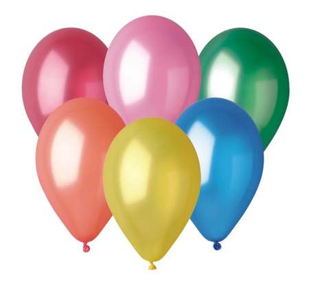 #BL Balony GM90 metal 10" - różnokolorowe 82/ 100 szt.