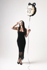 Balon foliowy Cyfra '4', 86cm, granat
