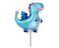 #BFK Balon foliowy 14" FX - Smok niebieski, niepakowany