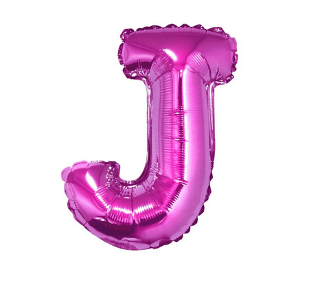#BFK Balon foliowy "Litera J", różowa, 35 cm KK