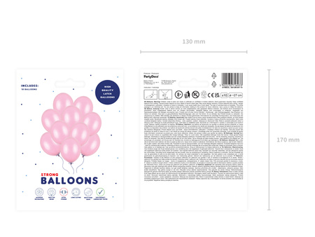 Balony Strong 27cm, Metallic Candy Pink (1 op. / 50 szt.)