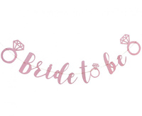 #DEGI Girlanda papierowa GoGirls Bride to Be, brokatowa różowa, 300 cm