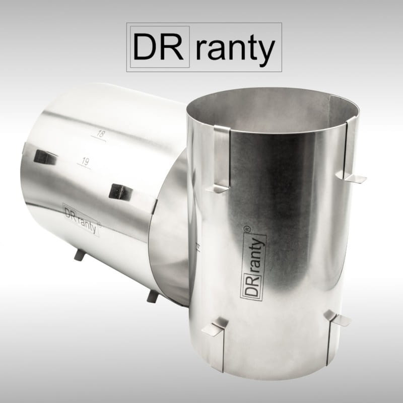 Regulowany rant wysoki 22 cm – zbliżenie na stal nierdzewną