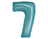#BFC41 Balon foliowy Smart, Cyfra 7, j. niebieska matowa, 76 cm KK