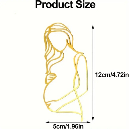 Linearny decor topper na bok tortu KOBIETA W CIĄŻY BABY SHOWER 