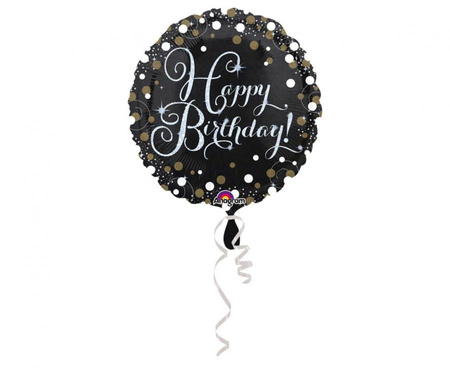 #BFK Balon foliowy 18" CIR Sparkling Birthday, zapakowany