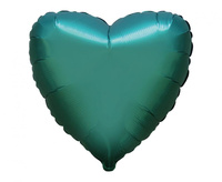 #BFK Balon foliowy 18" FX - Serce (satynowy c. zielony), pakowany