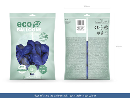 Balony Eco 30cm metalizowane, brzoskwinia (1 op. / 100 szt.)