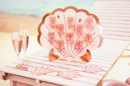 Baner Baby shower, 290x16.5 cm, jasny różowy