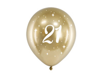 Balony Glossy 30cm, 21, złoty (1 op. / 6 szt.)
