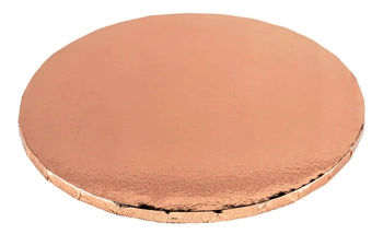Podkład pod tort RÓŻOWE ZŁOTO śr. 25 cm h 10 mm Julita