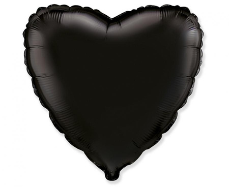 #BFK Balon foliowy 18" FX - Serce (czarne), pakowany