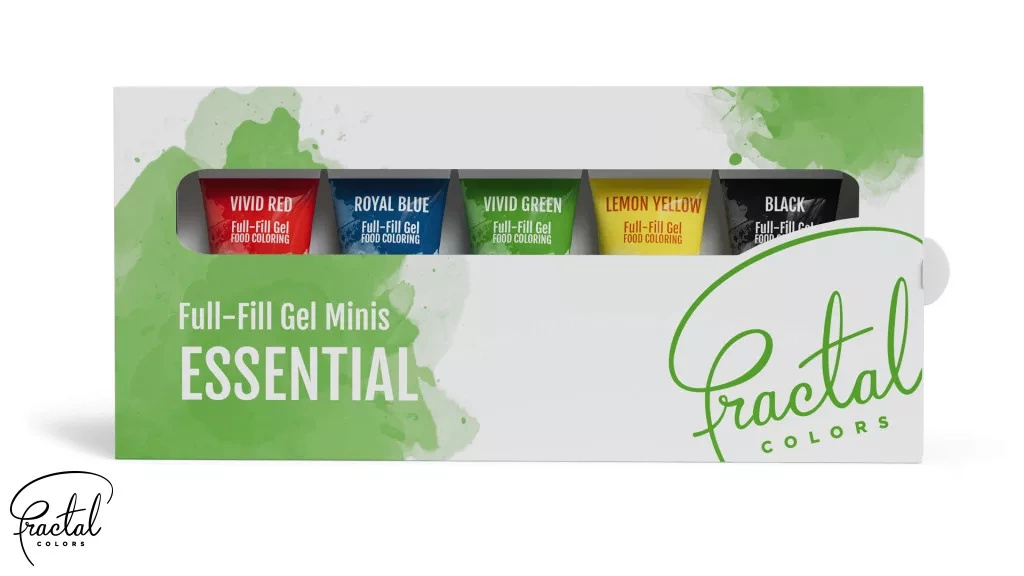 Kolorowe tubki barwników spożywczych w żelu MINIS ESSENTIAL 5x12g Fractal Colors